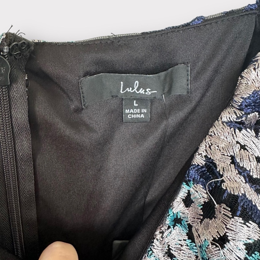 Lulu’s Radiant Love Embroidered Mini Dress NEW Large - Picture 5 of 6